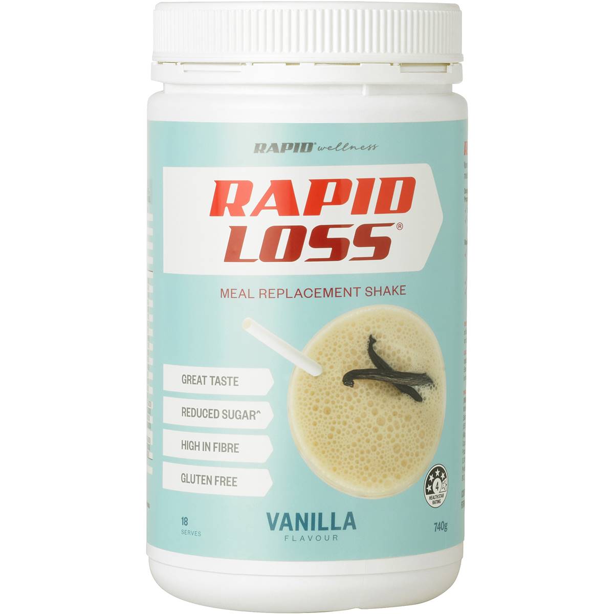 Calories in Rapid Loss Vanilla Flavour Meal Replacement Shake