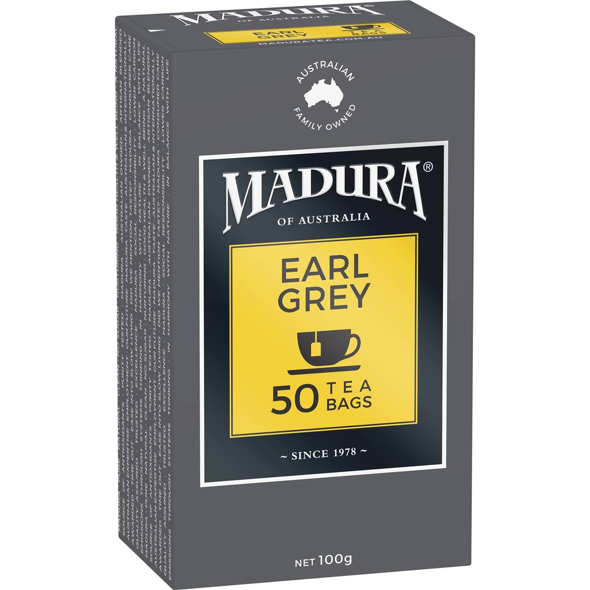 Calories in Madura Earl Grey Tea Bags