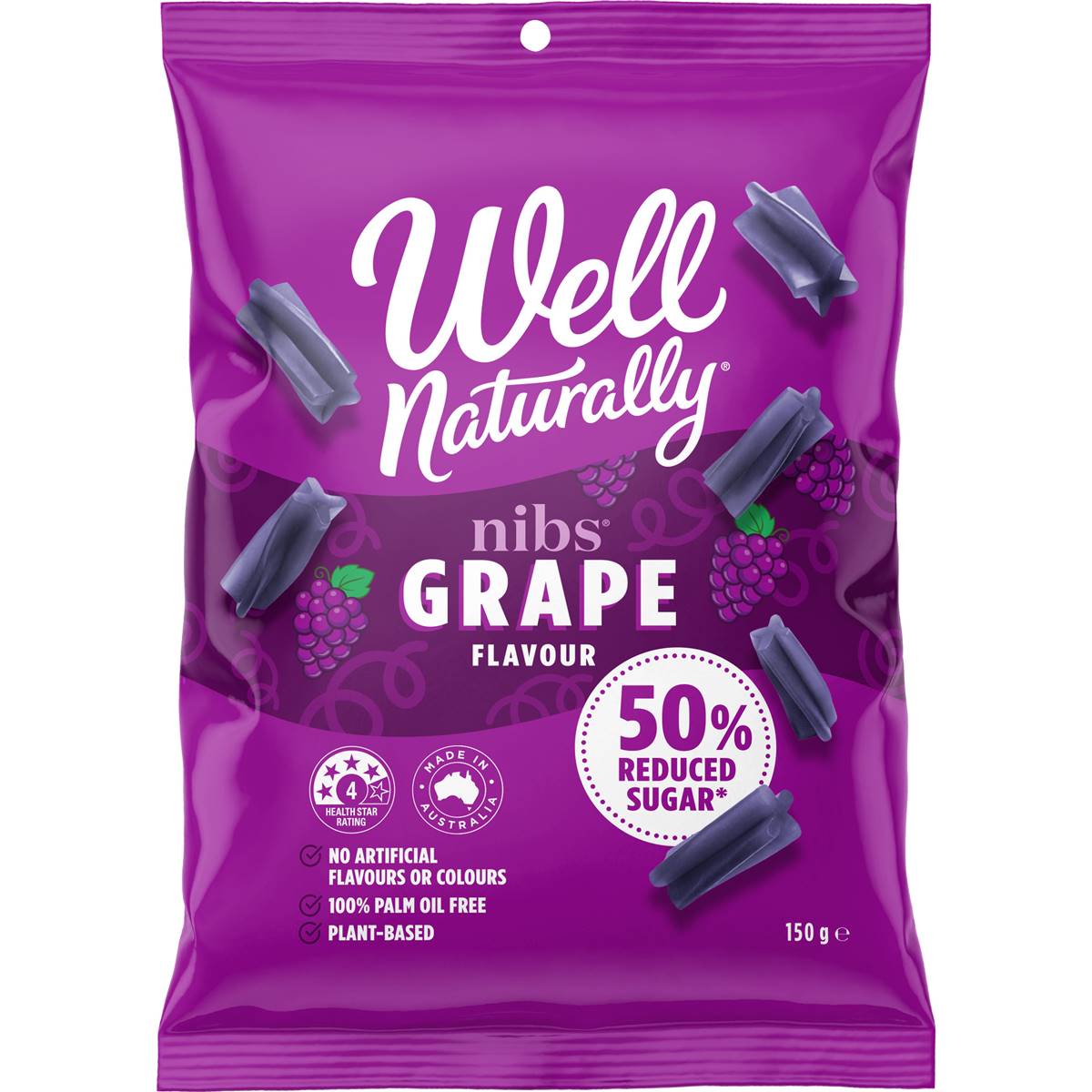 Well Naturally Nibs Grape Flavour 150g – Woolworths