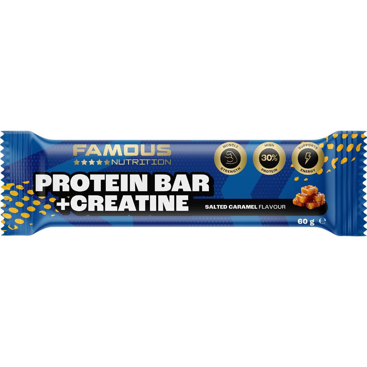 Famous Nutrition Sport Protein & Creatine Bar Salted Caramel 60g