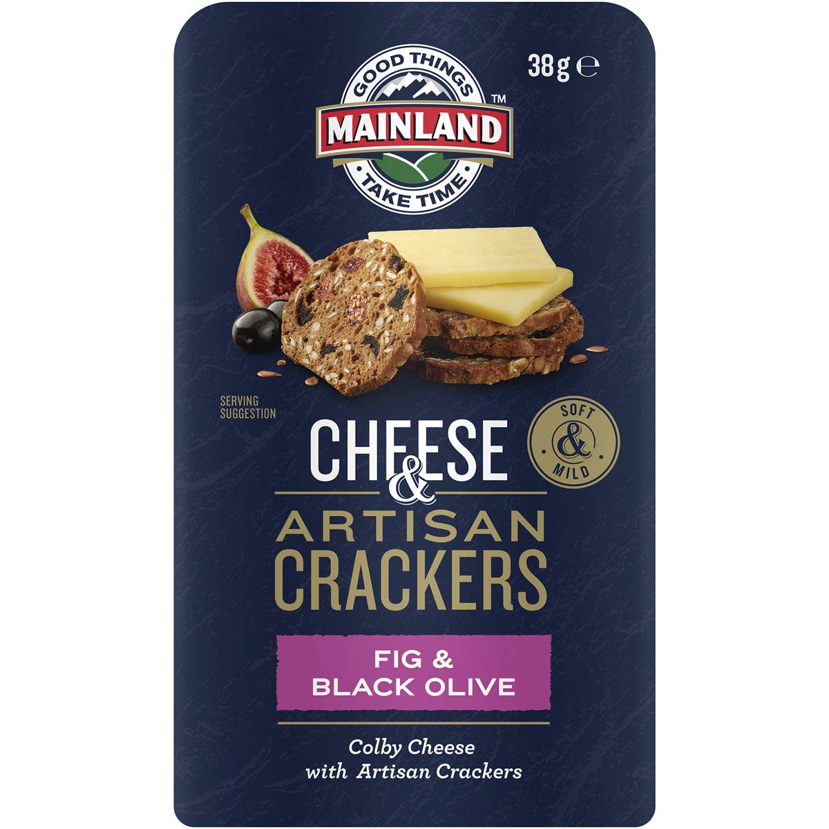 Calories in Mainland Otg Colby Artisan Cheese & Crackers calcount