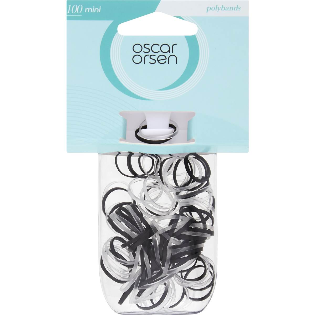 Oscar Orsen Mini Polybands Hair Ties Black/Clear