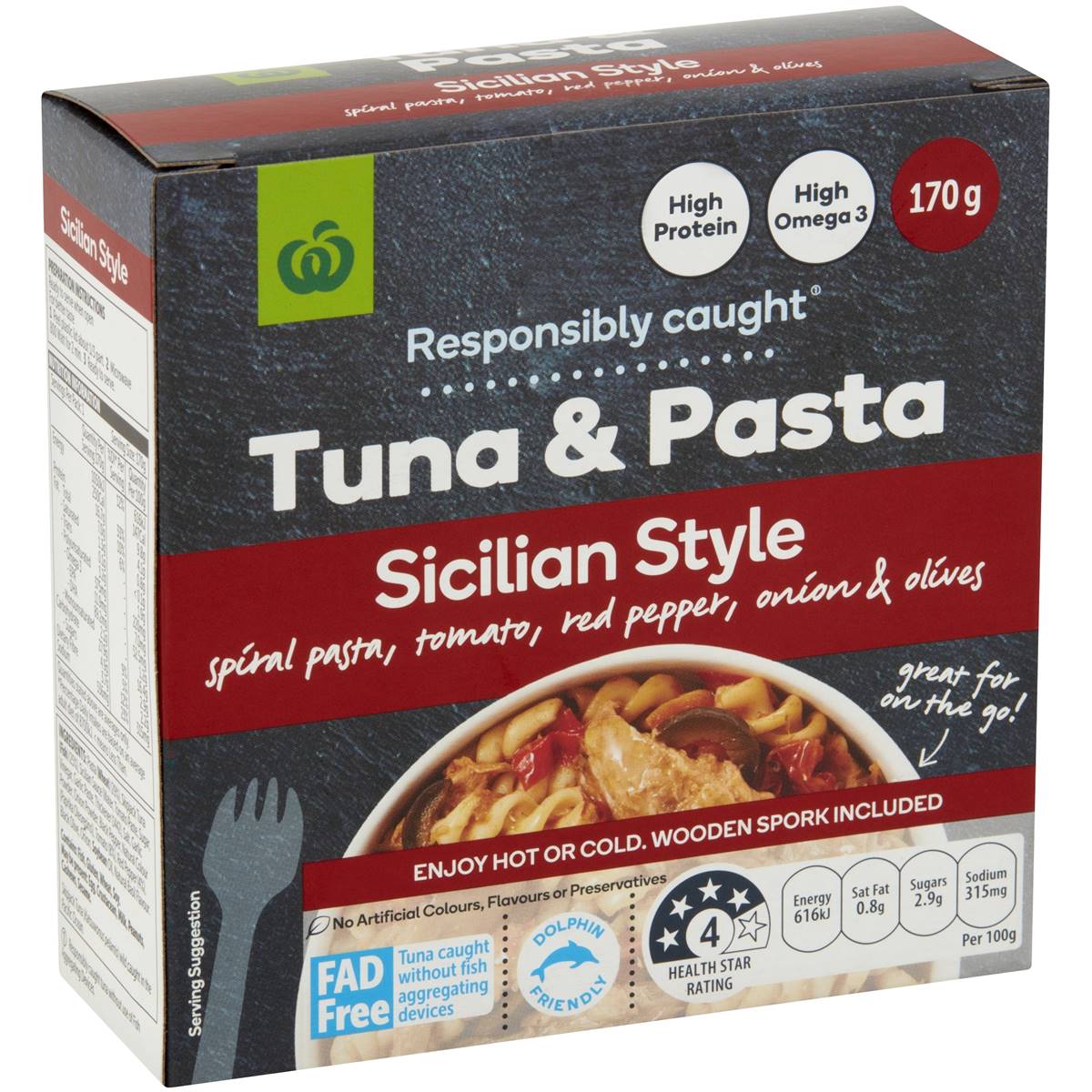 Calories in Woolworths Tuna Pasta Sicilian