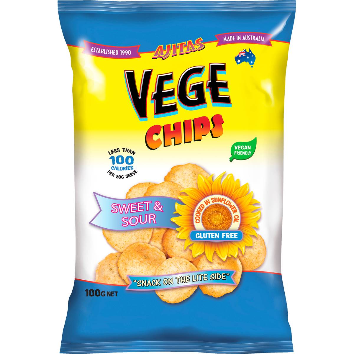 Calories in Vege Chips Sweet & Sour