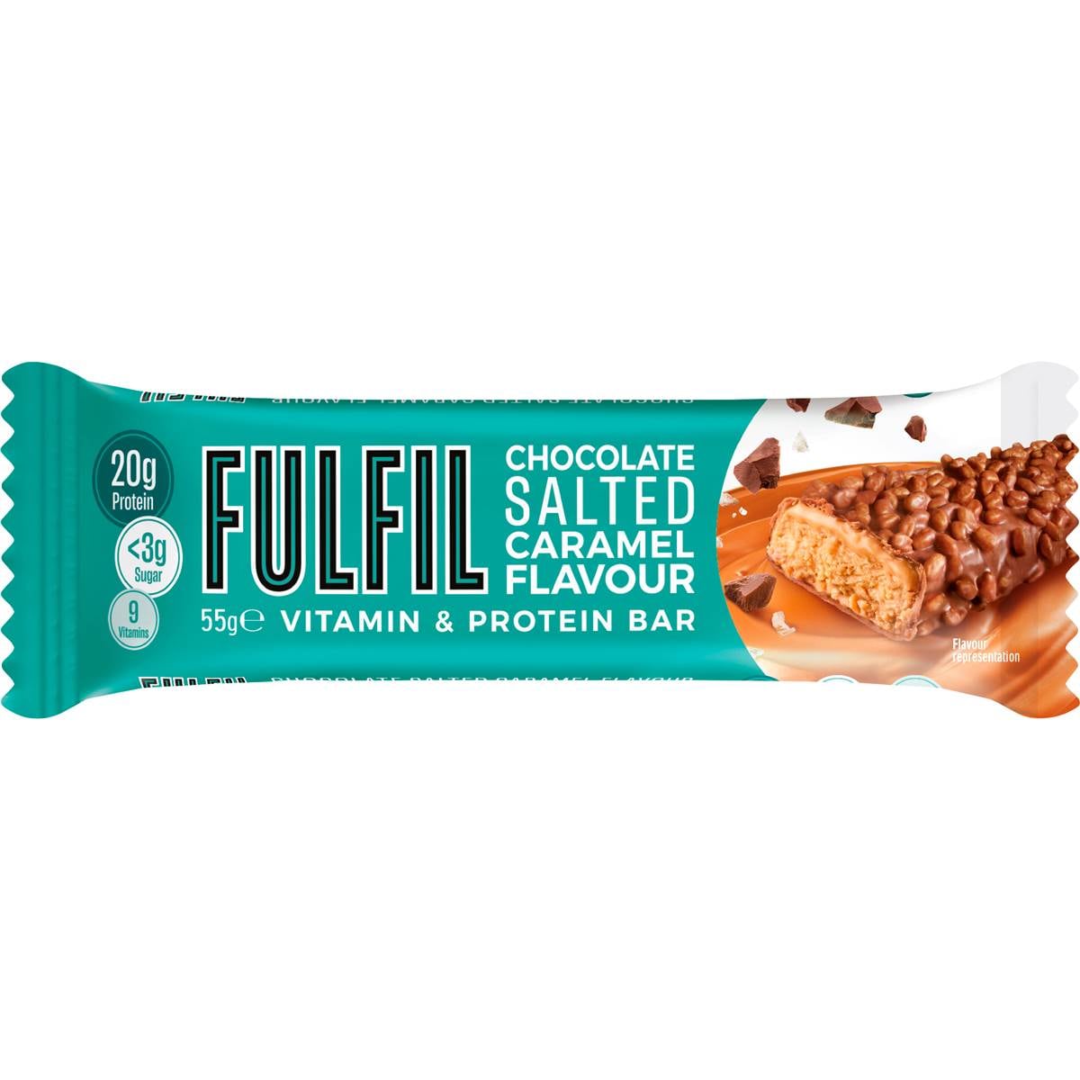 Fulfil Vitamin & Protein Bar Choc Salted Caramel Flavour