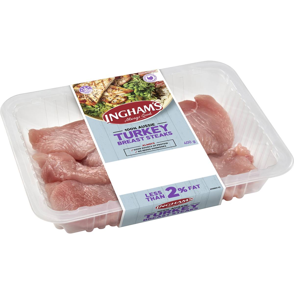 Calories in Ingham's Turkey Breast Steaks calcount