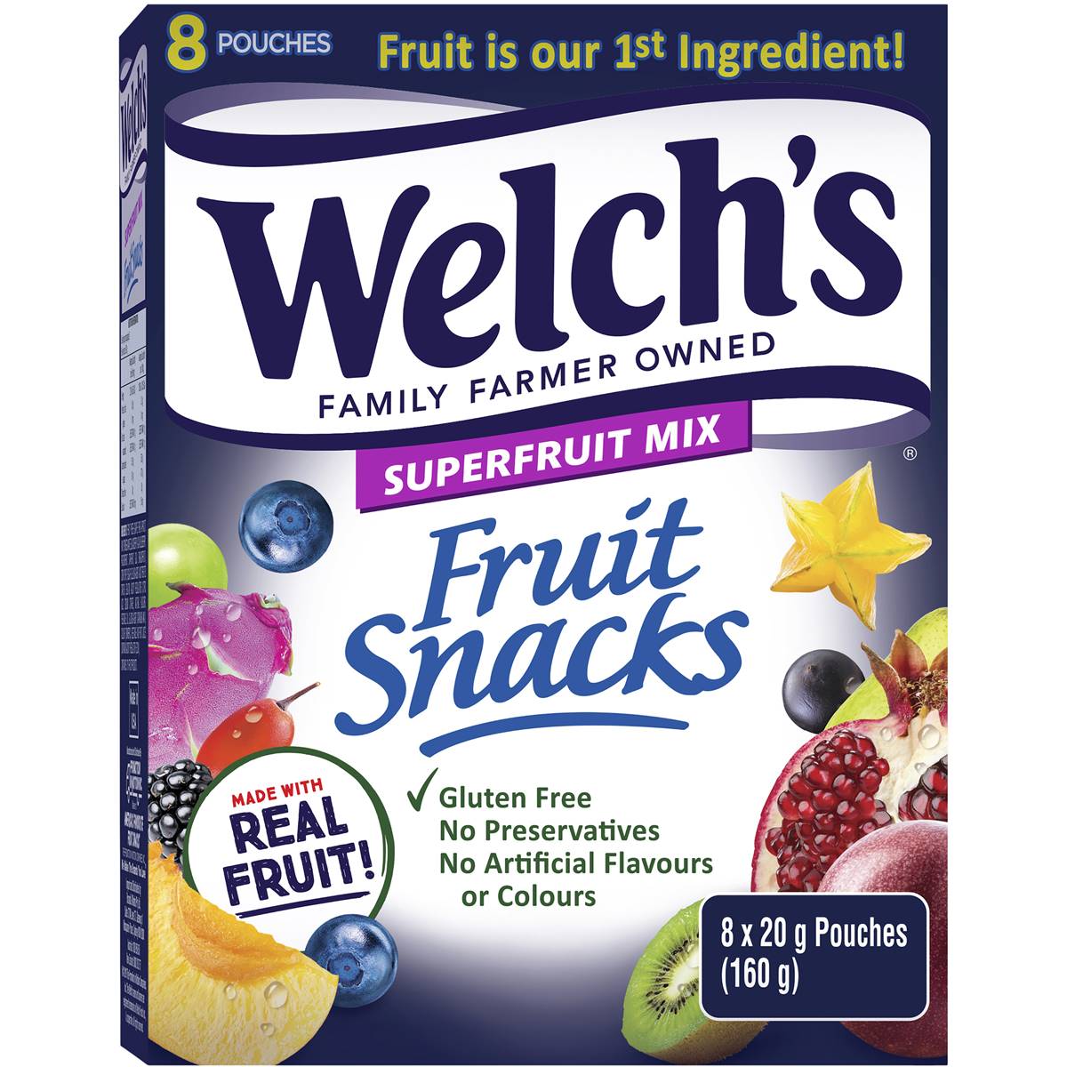 Calories in Welch's Super Fruit Mix Fruit Snacks