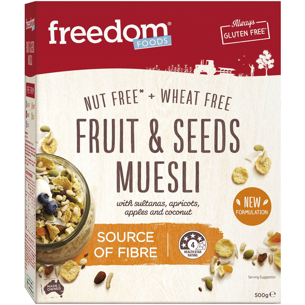 Calories in Freedom Foods Cereal Muesli Gluten And Wheat Free calcount