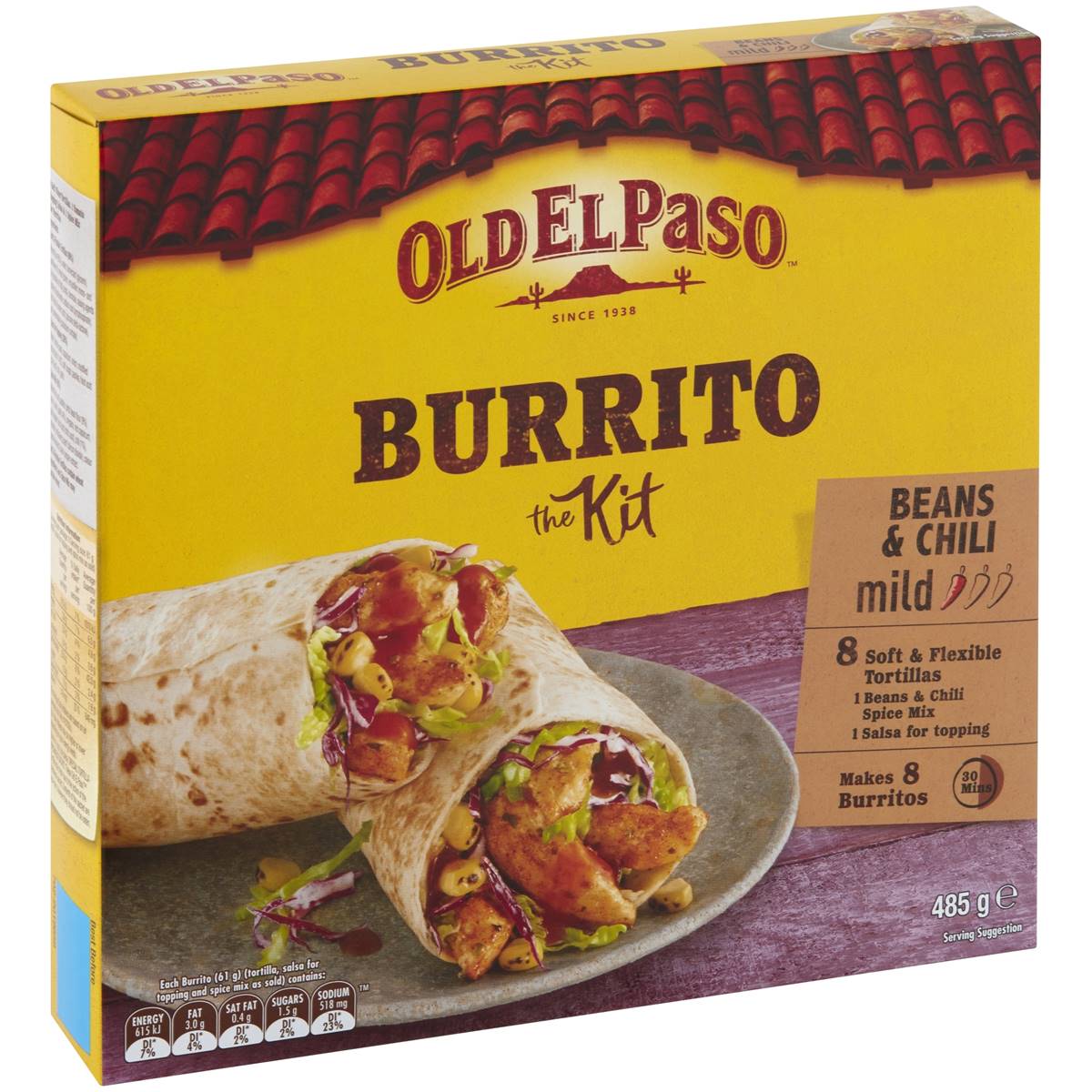 Calories in Old El Paso Burrito Dinner Kit