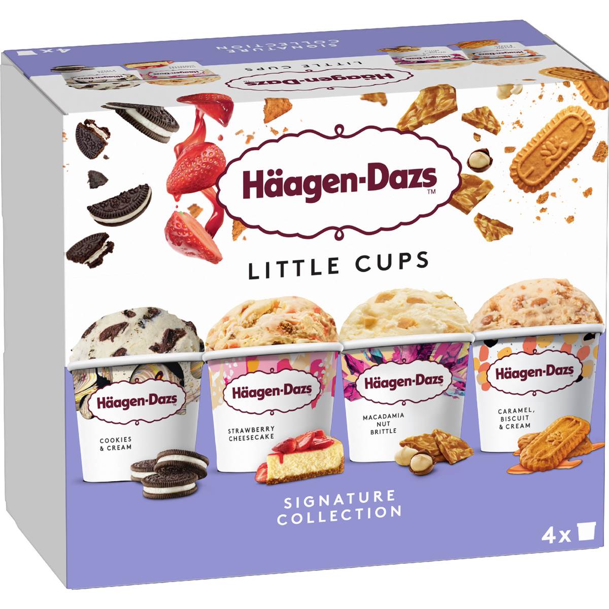 Haagen-Dazs Little Cups Signature Collection Ice Cream Cups 95mL x 4 pack