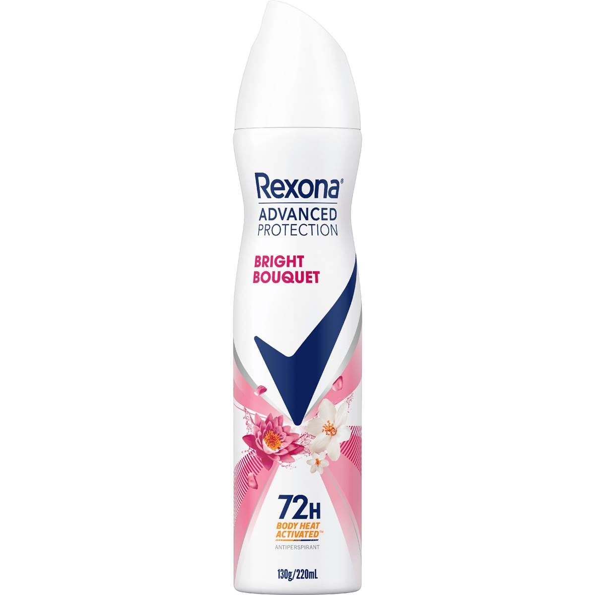 Rexona Women Advanced 72hr Deodorant Aerosol Bright Bouquet 220mL