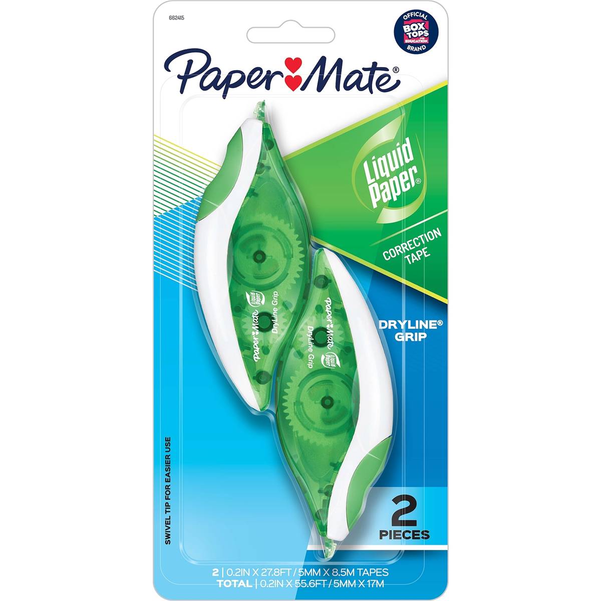 Paper Mate Liquid Paper Dryline Grip White Out Correction Tape