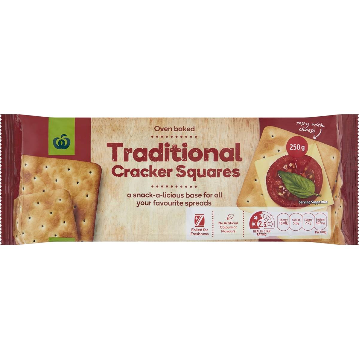 Calories in Woolworths Traditional Cracker calcount