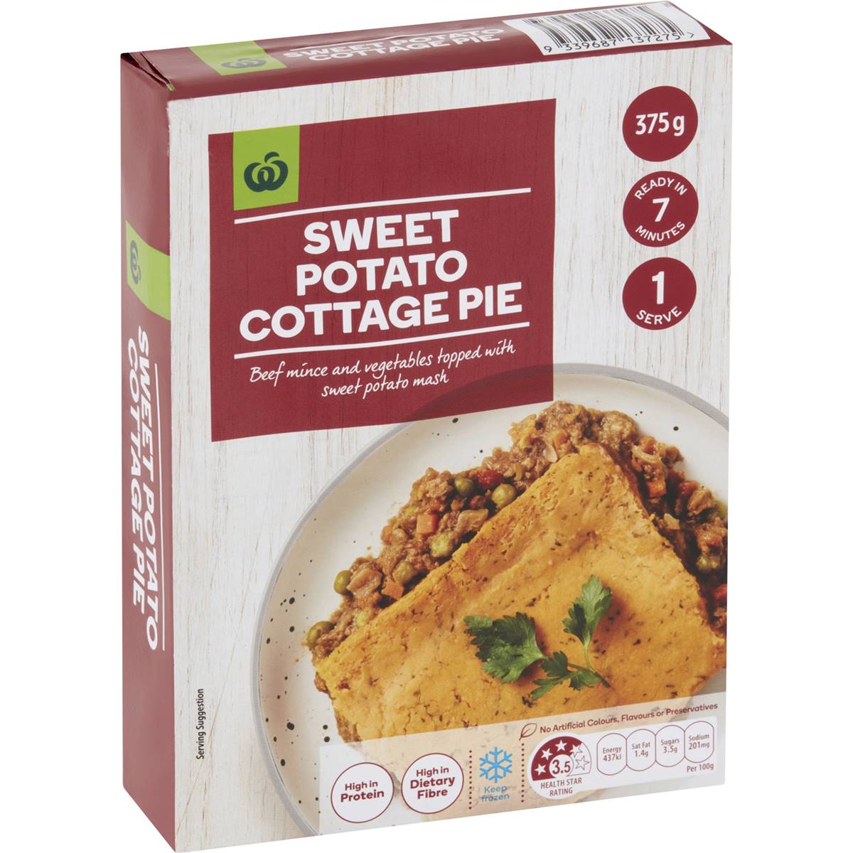 Calories in Coles Frozen Sweet Potato Cottage Pie calcount