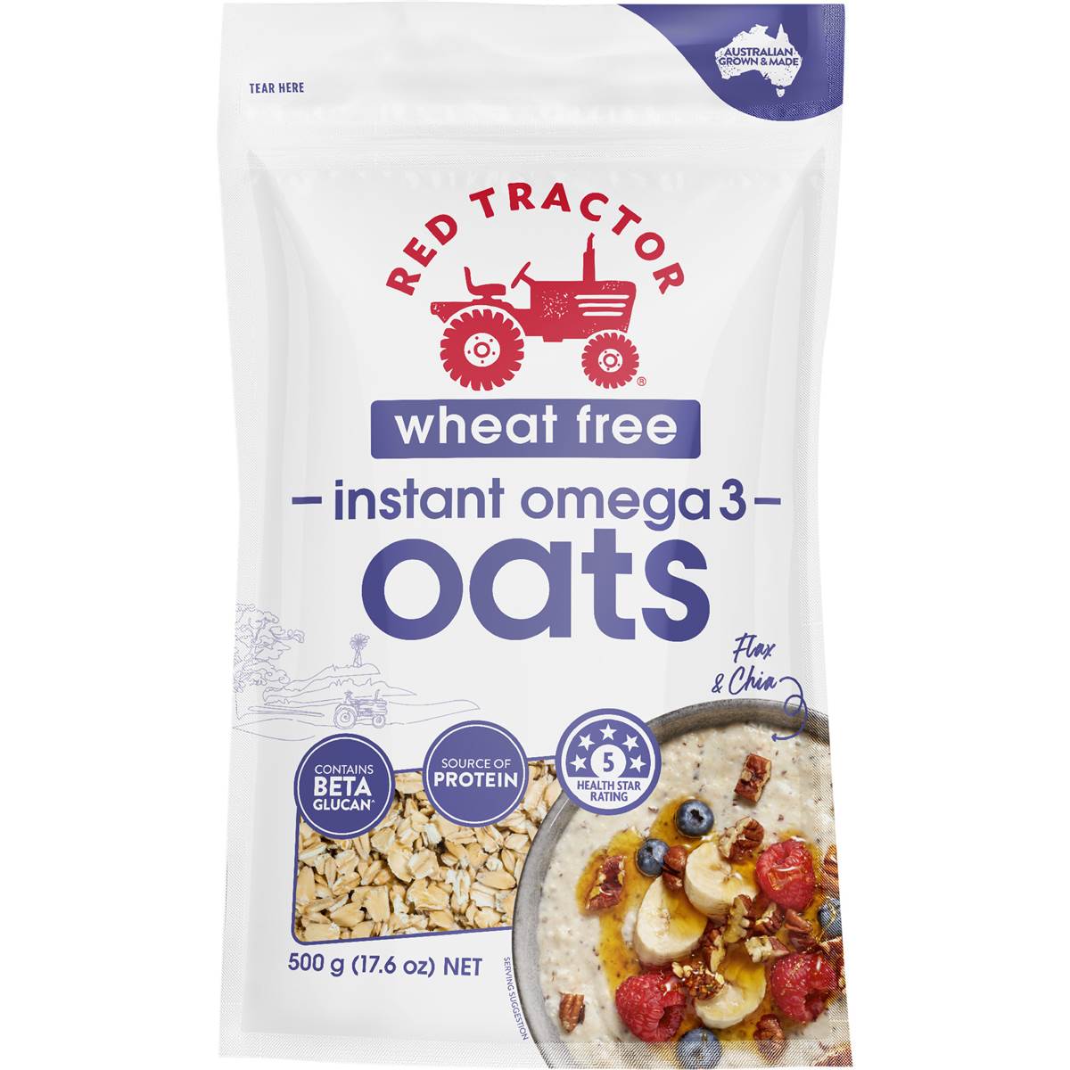 Red Tractor Wheat Free Omega 3 Oats 500g