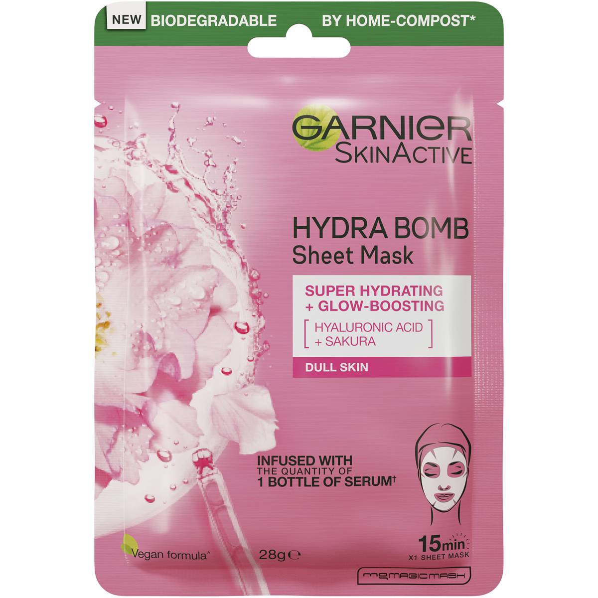 Garnier Skinactive Hydra Bomb Tissue Face Mask Sakura each