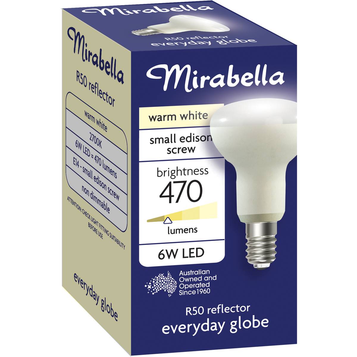 Mirabella 6W LED R50 Reflector Small Edison Screw Warm White