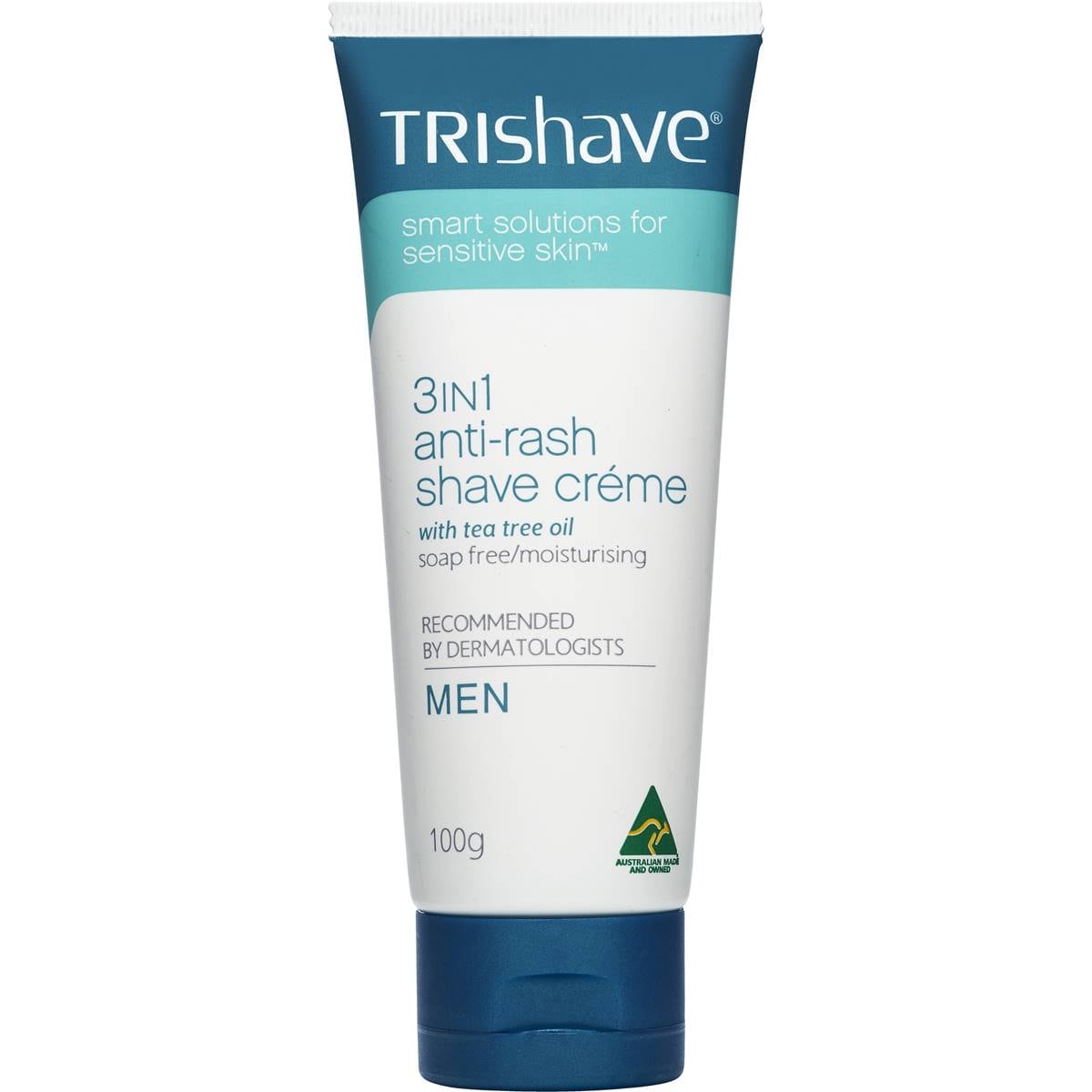 Trishave 3In1 Anti-Rash Shave Creme With Tea Tree Oil For Men