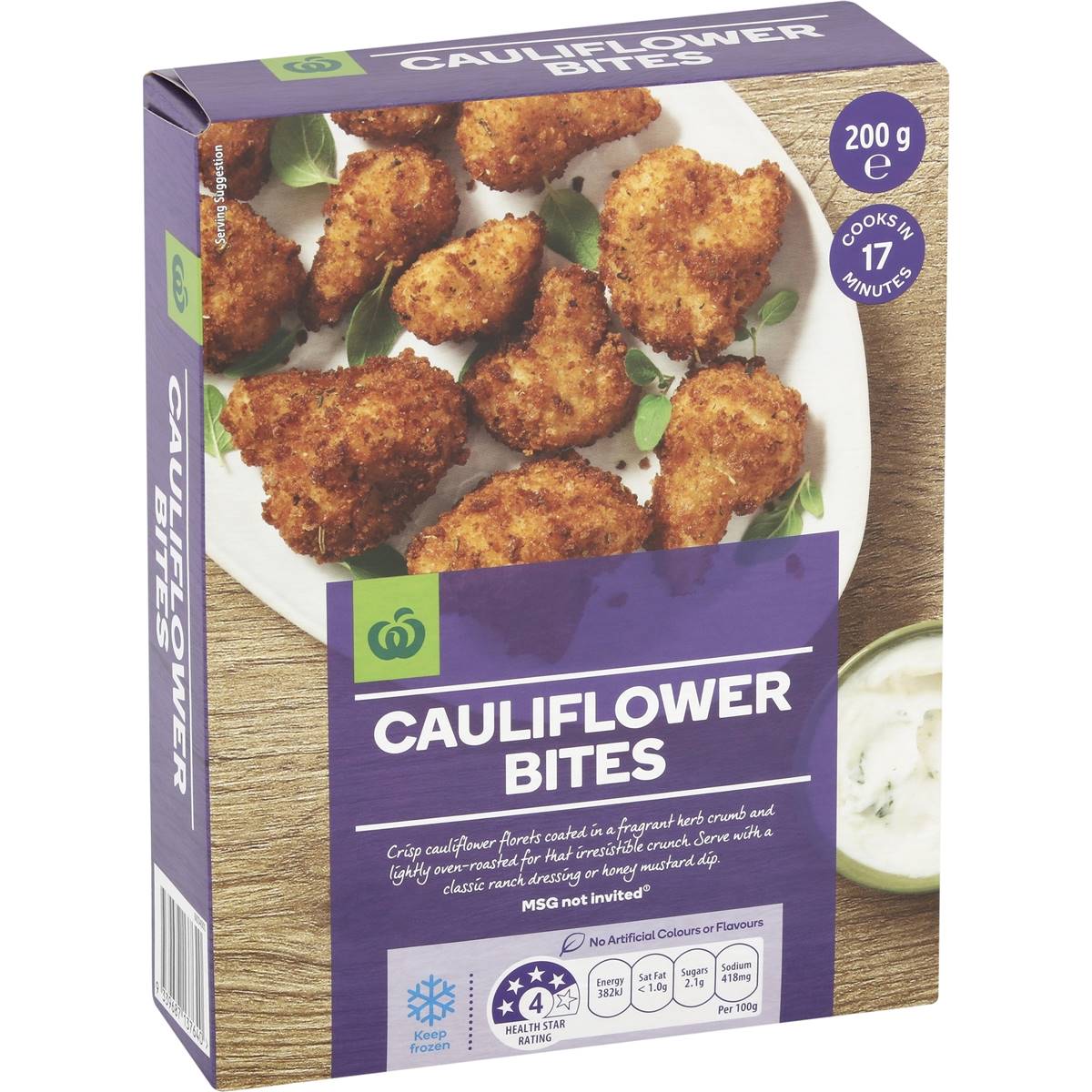Calories in Woolworths Cauliflower Bites calcount
