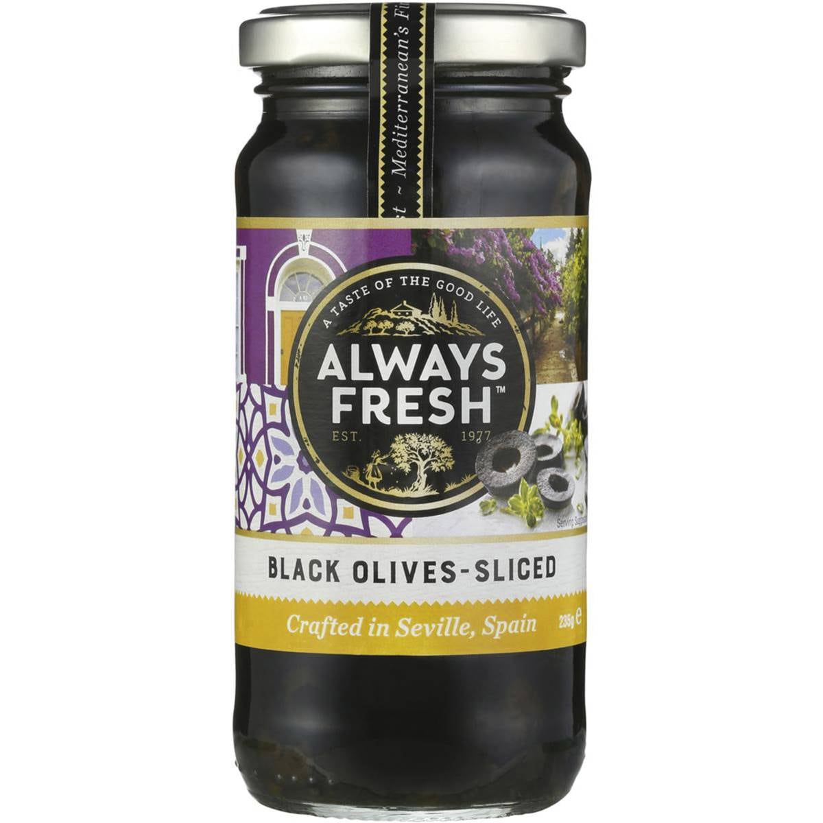 Calories in Always Fresh Olives Black Sliced Calorie Counter Australia
