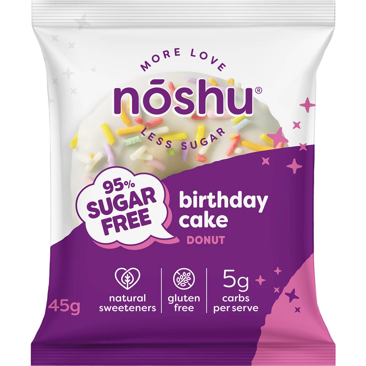 Calories in Noshu Donut Chocolate Raspberry calcount