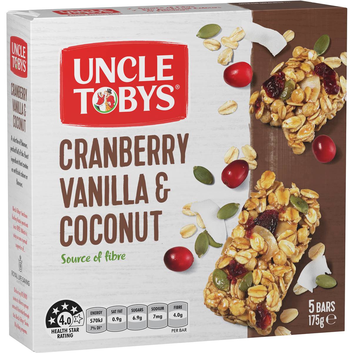 Uncle Tobys Cranberry Vanilla & Coconut Muesli Bar