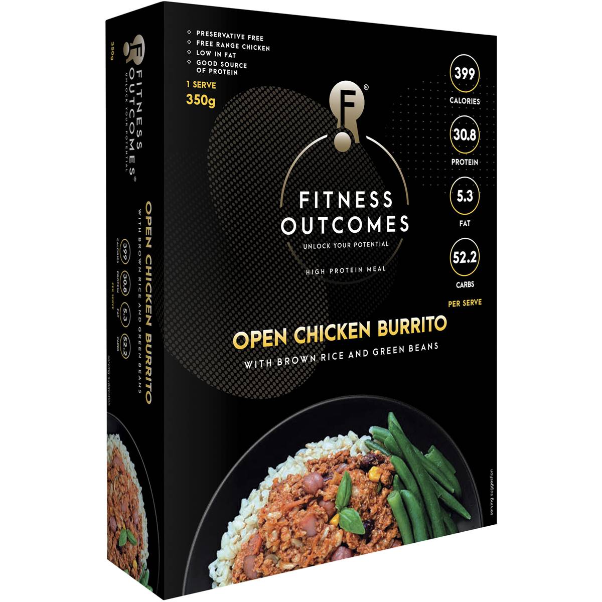 Calories in Fitness Open Chicken Burrito calcount