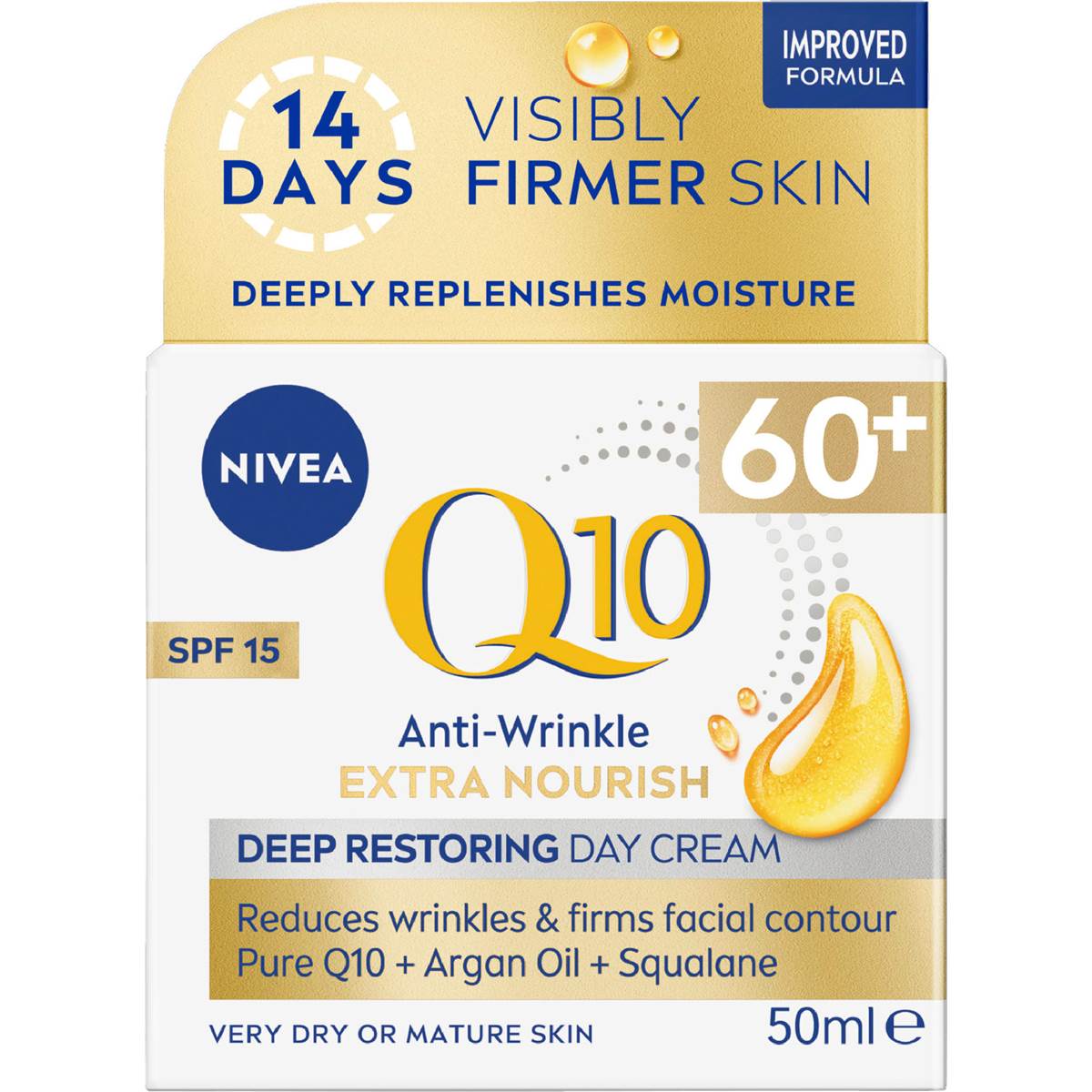 Nivea Q10 Anti Wrinkle Deep Restore Day Cream SPF 15 50mL