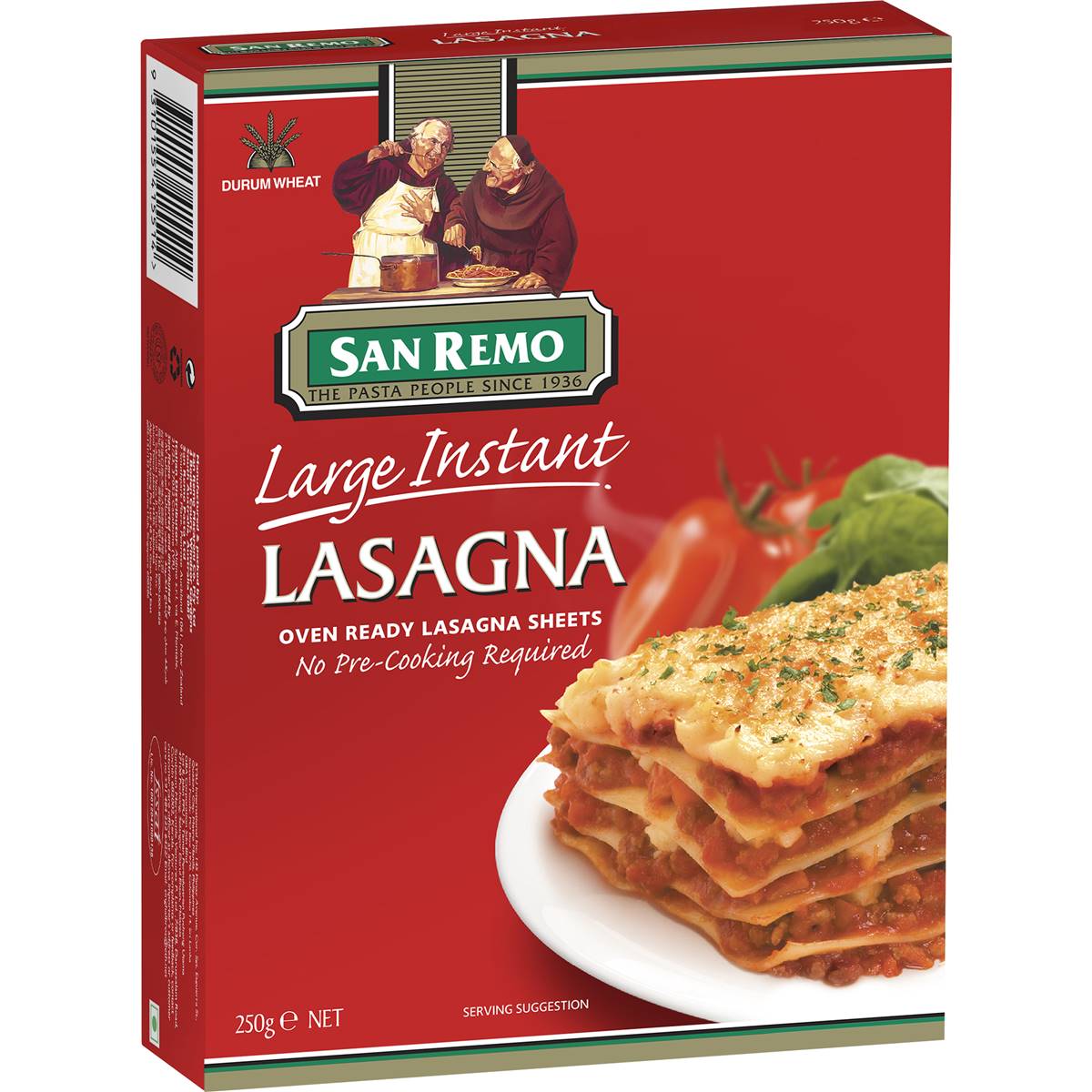 366 calories in San Remo Lasagne Pasta Large (100g) calcount
