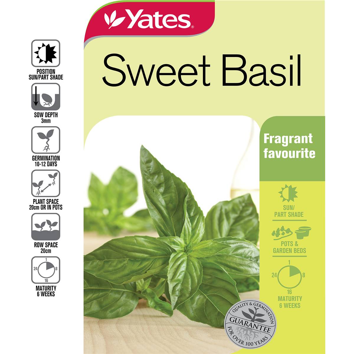Yates Sweet Basil Seeds each