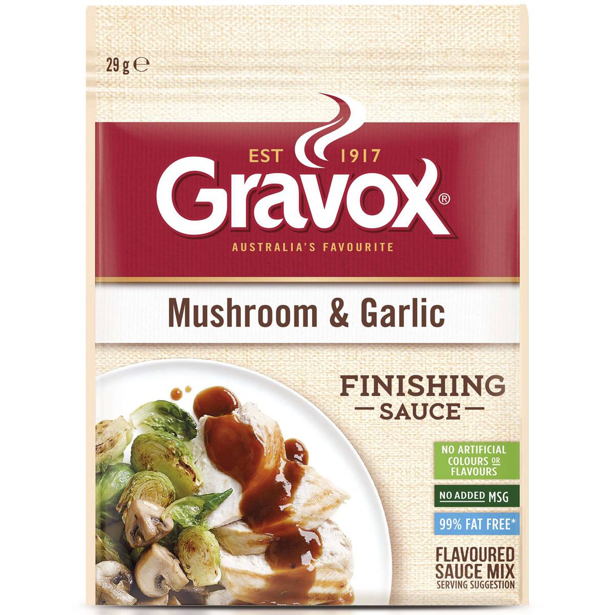 Calories in Gravox Gravy Mix Mushroom & Garlic calcount