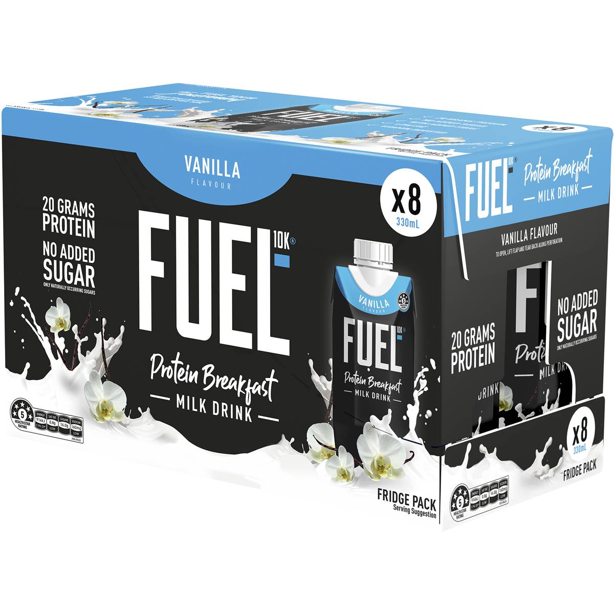 Calories in Fuel10k Protein Liquid Breakfast Drink Vanilla calcount