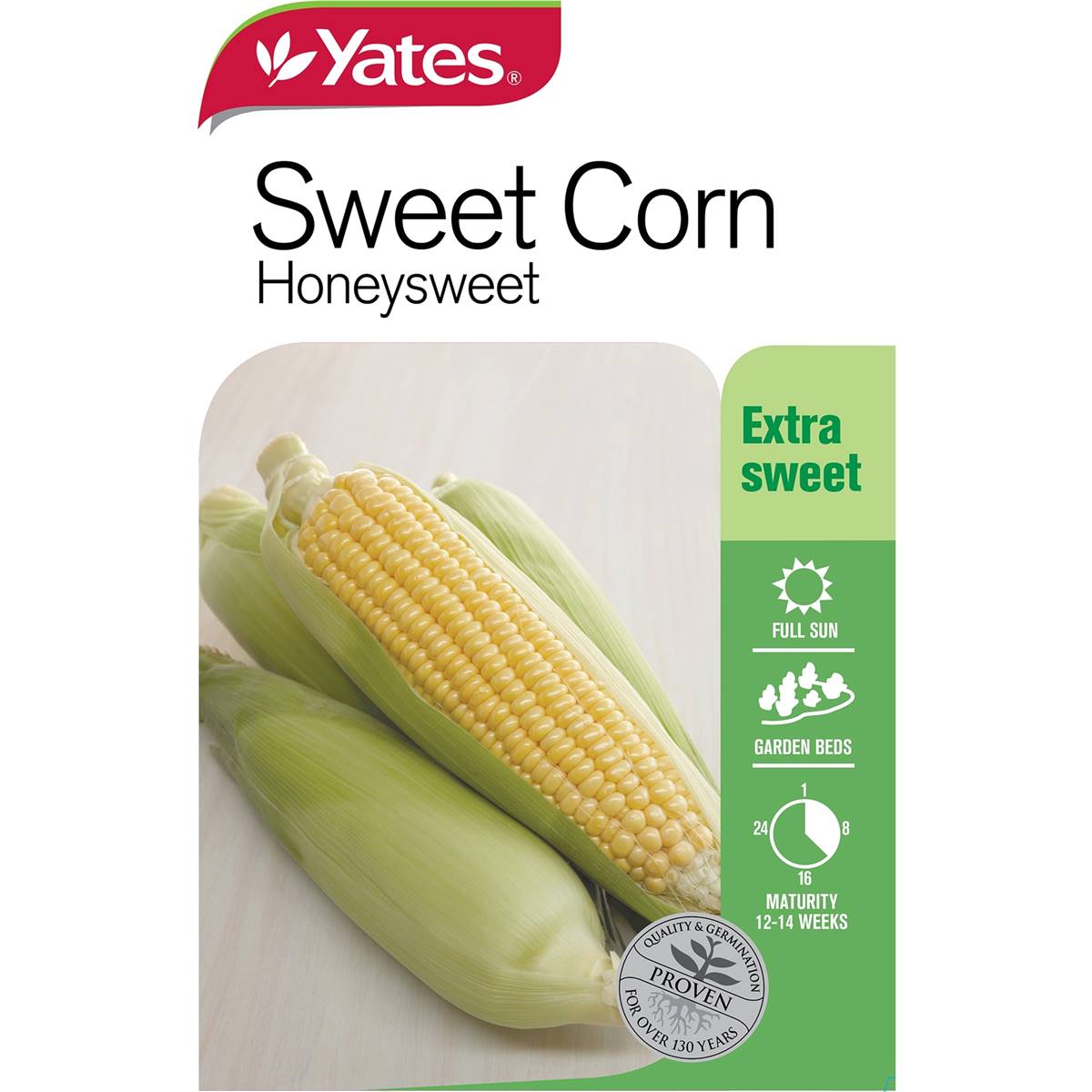 Yates Sweet Corn Honeysweet Seeds each