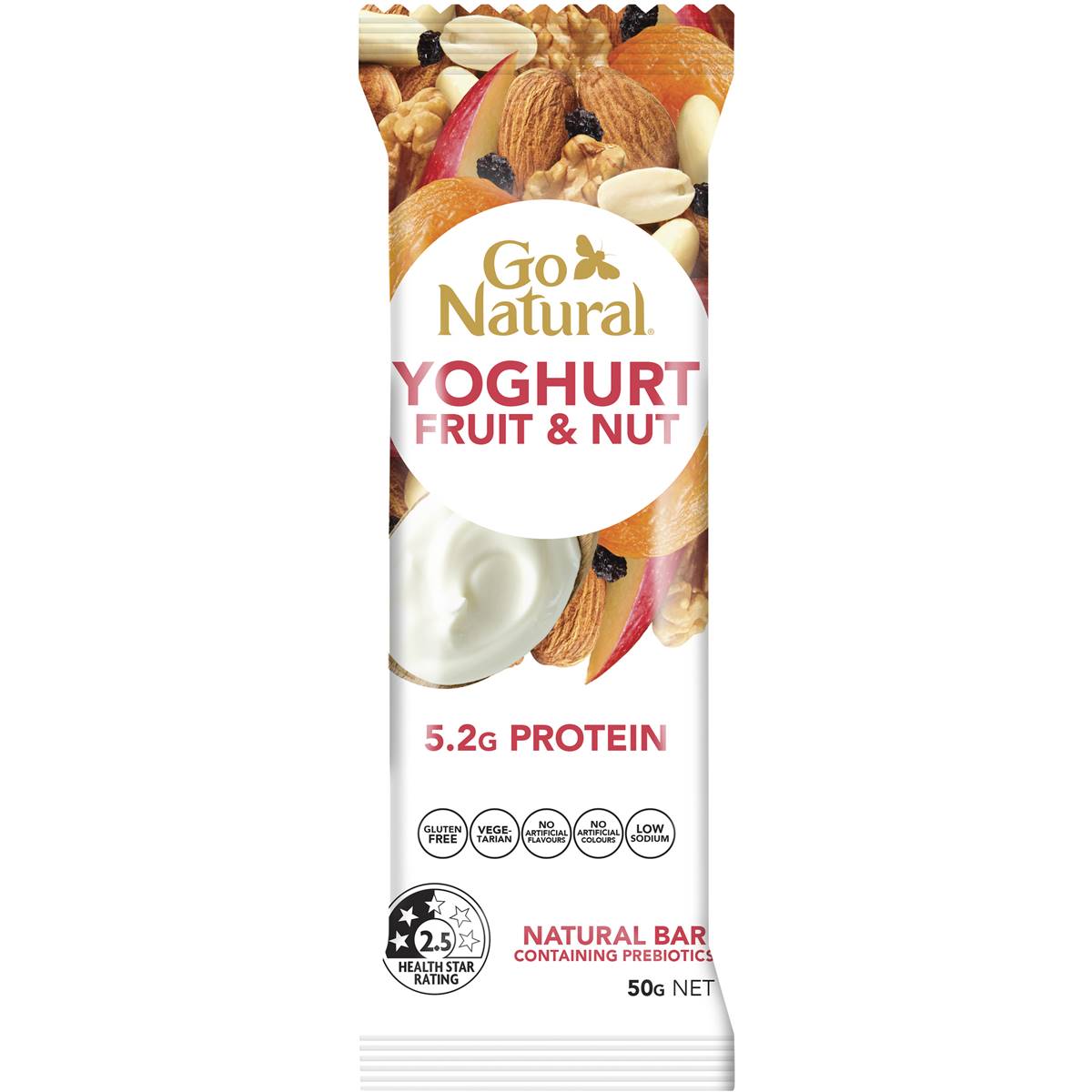 Calories in Go Natural Bar Fruit And Nut With Yoghurt calcount