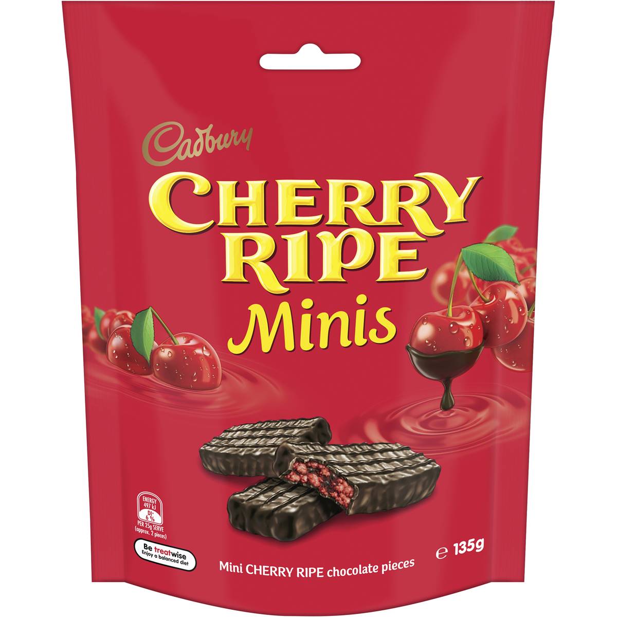 Calories in Cadbury Cherry Ripe Bites calcount