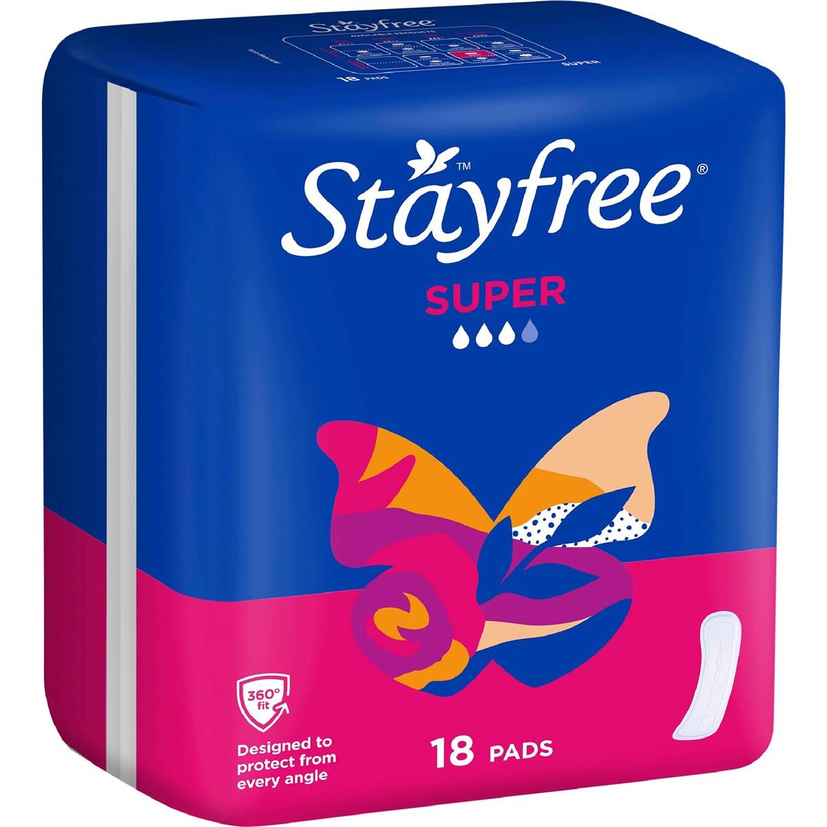 Stayfree Super Pads No Wings 18 pack