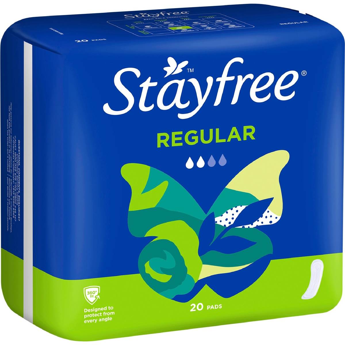 Stayfree Regular Pads No Wings 20 pack