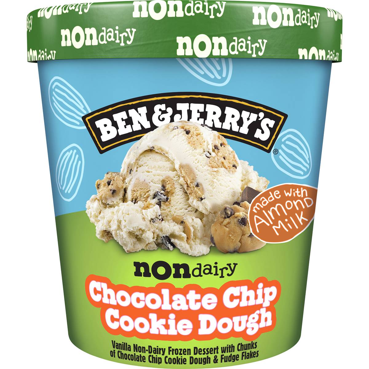 Calories in Ben & Jerry's Non Dairy Choc Chip Cookie Dough Frozen Dessert