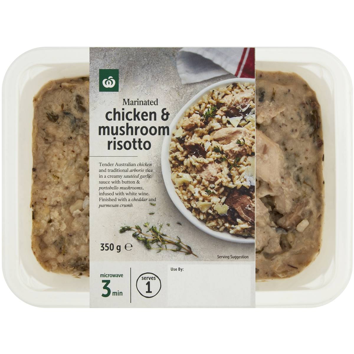 Calories in Woolworths Creamy Chicken & Mushroom Risotto