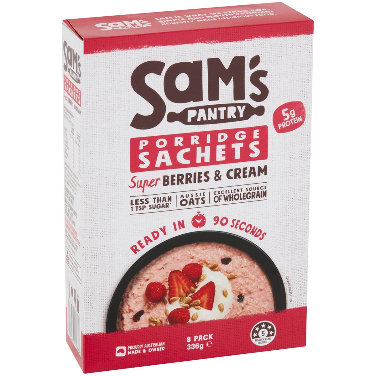 Calories in Sam's Pantry Super Berries & Cream Porridge Sachets calcount