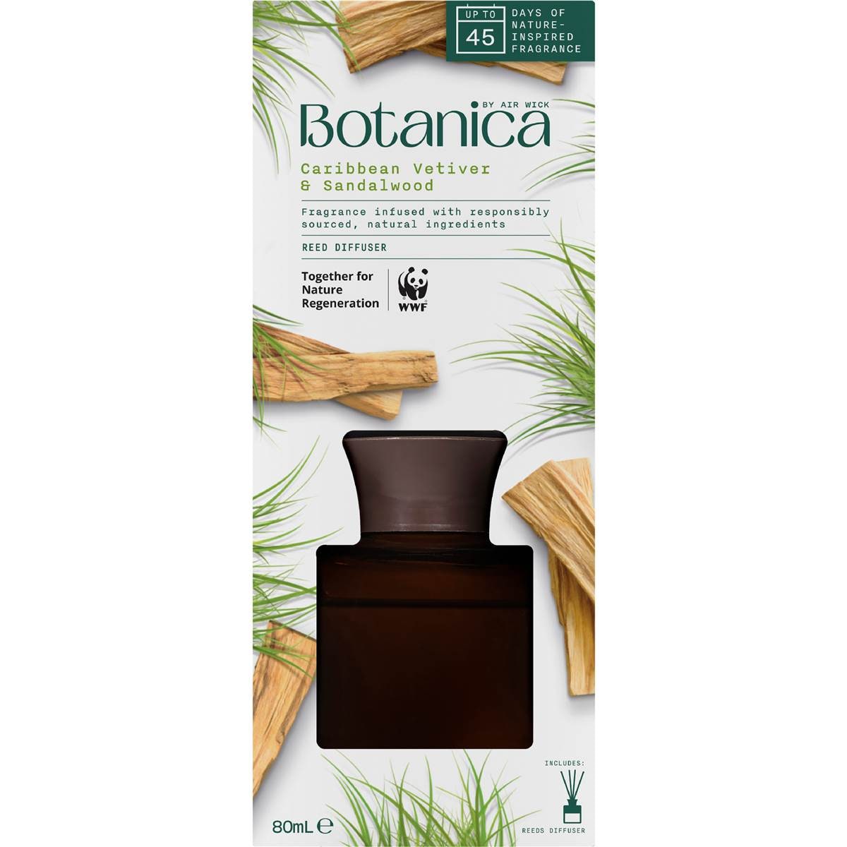 Botanica Caribbean Vetiver & Sandalwood Reed Diffuser 80mL