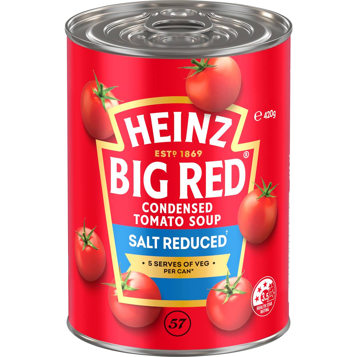 Calories in Heinz Canned Soup Big Red Tomato Salt Reduced calcount