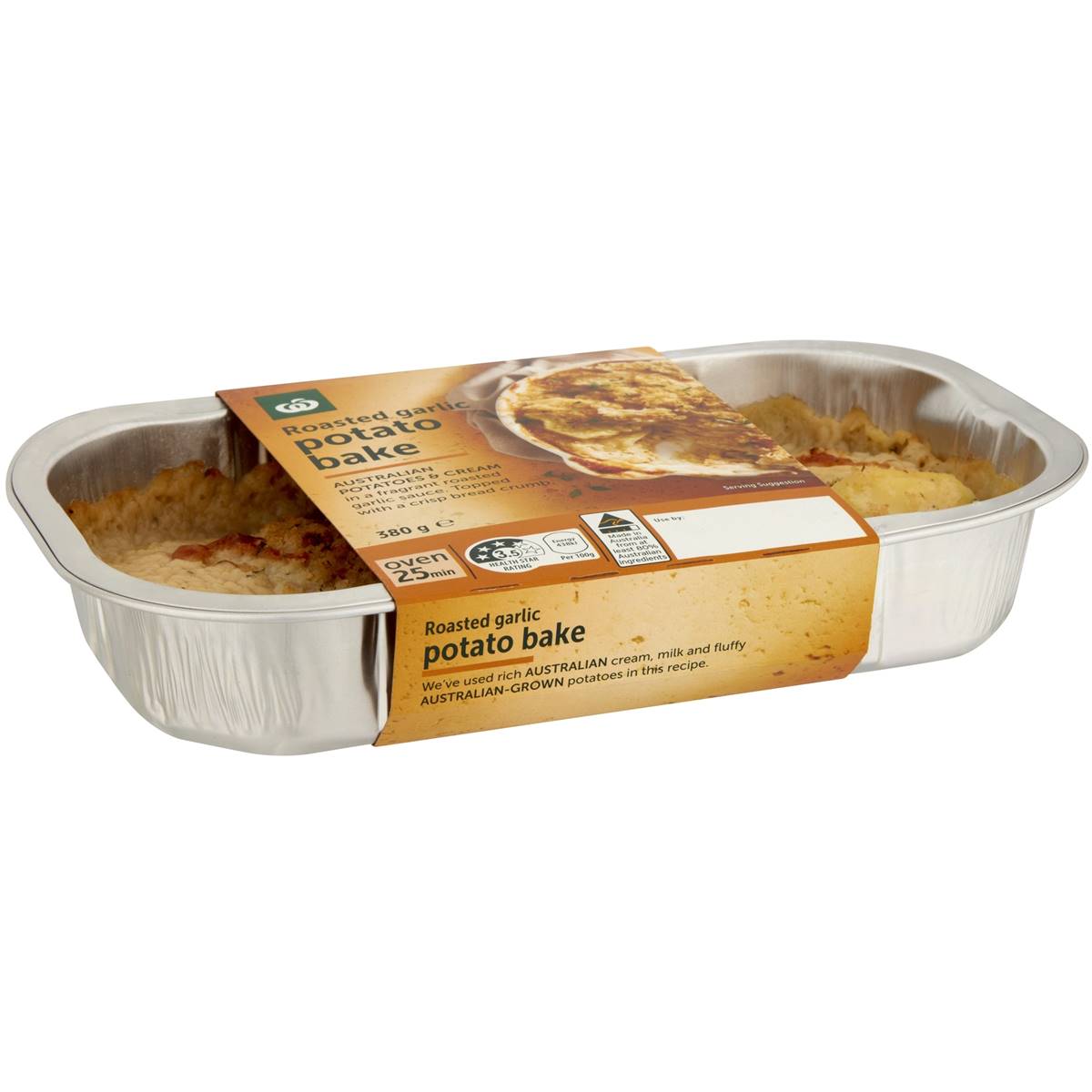 Calories in Woolworths Roasted Garlic Potato Bake calcount