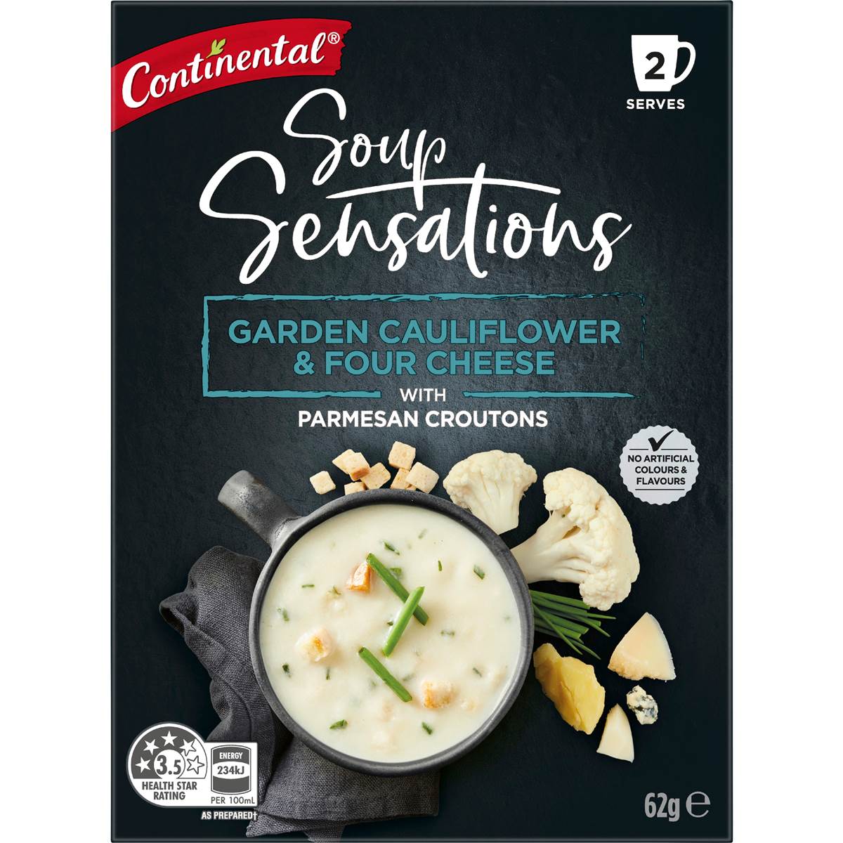 Continental Soup Sensations Garden Cauliflower & Four Cheese 31g x 2 pack