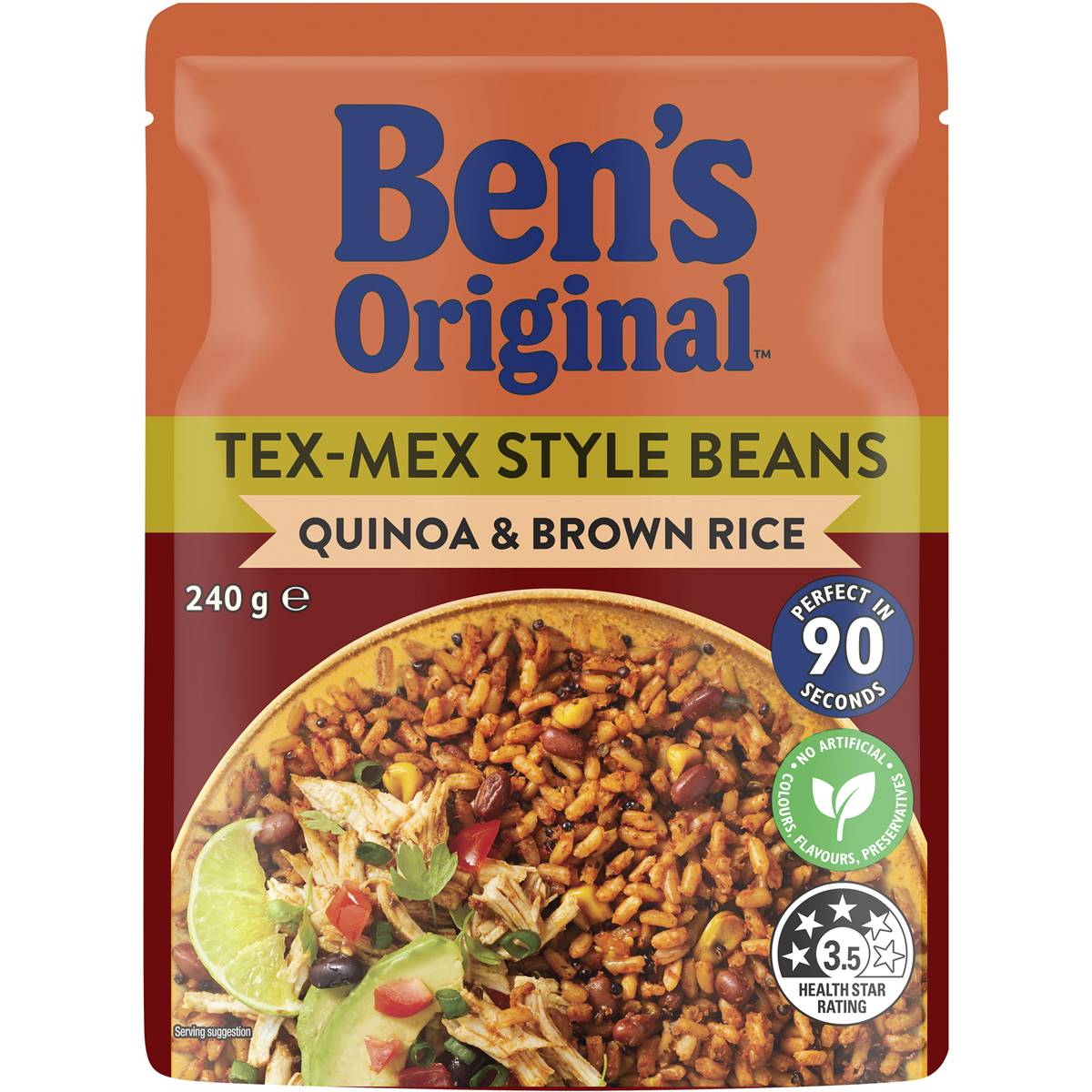 Calories in Uncle Ben's Texmex Style Brown Rice Quinoa & Beans calcount