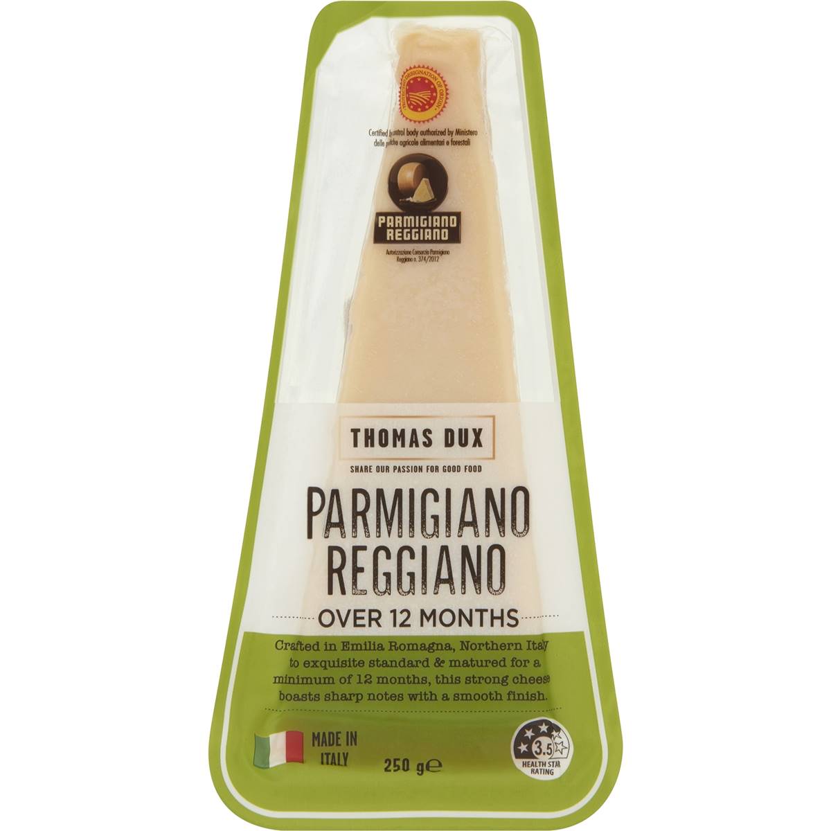 Calories in Thomas Dux Parmigiano Reggiano Over 12 Months