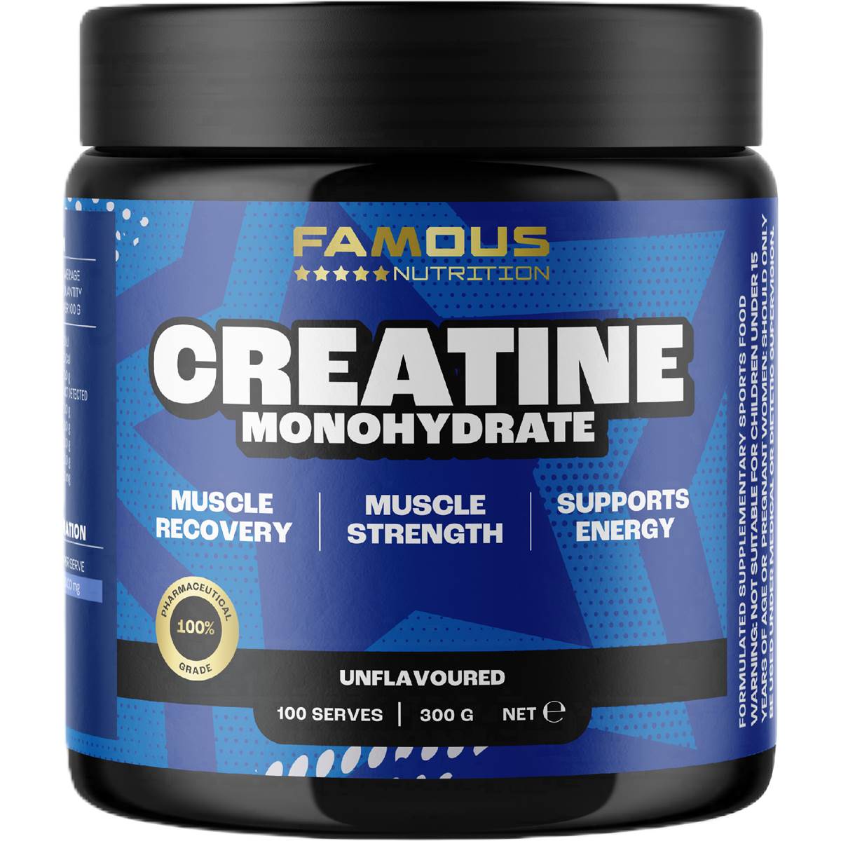 Famous Nutrition Sport Creatine Monohydrate Powder Unflavoured 300g