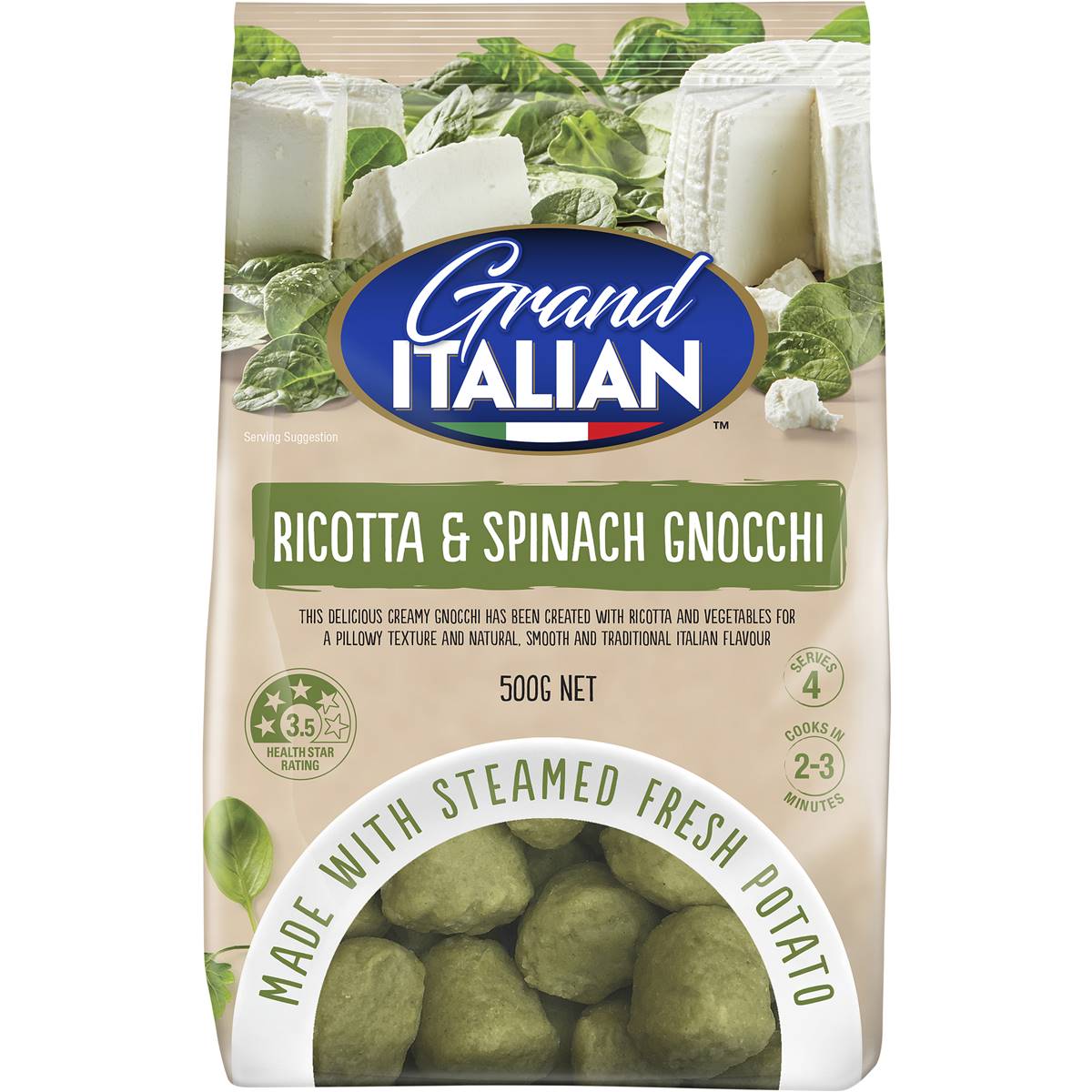 Grand Italian Ricotta & Spinach Gnocchi 