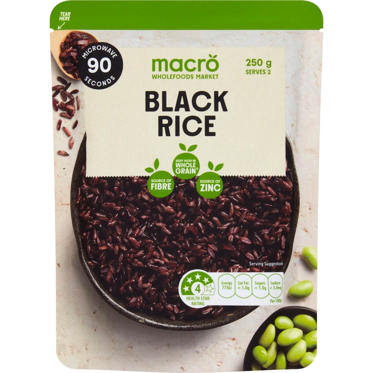Macro Black Rice Pouch