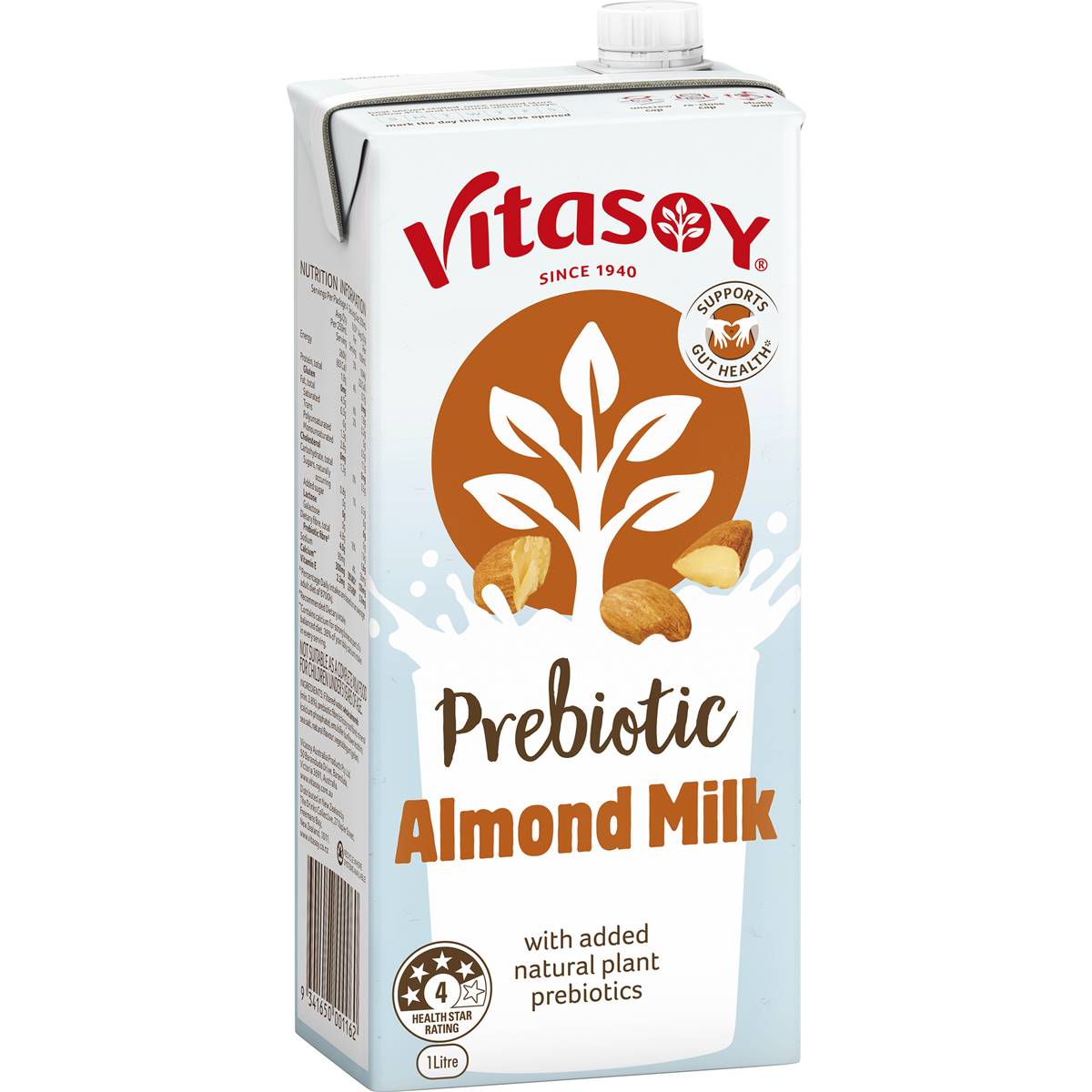 Calories in Vitasoy Prebiotic Almond Milk calcount